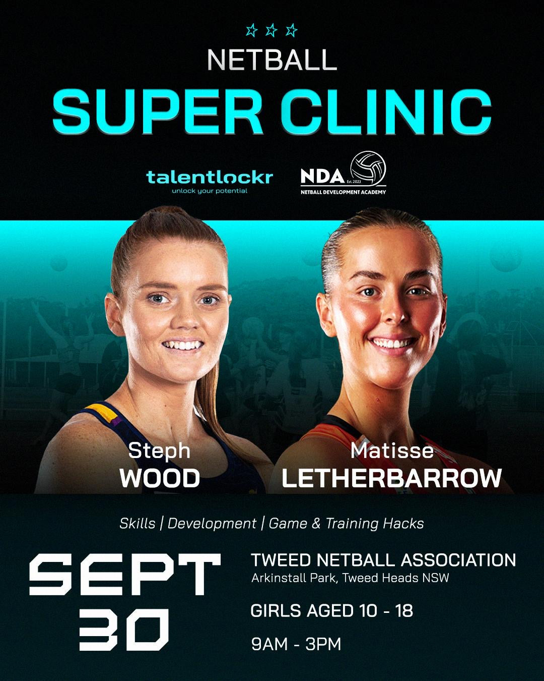 Tweed Coast Super Clinic - Netball • Rugby League (Boys & Girls)